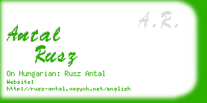 antal rusz business card